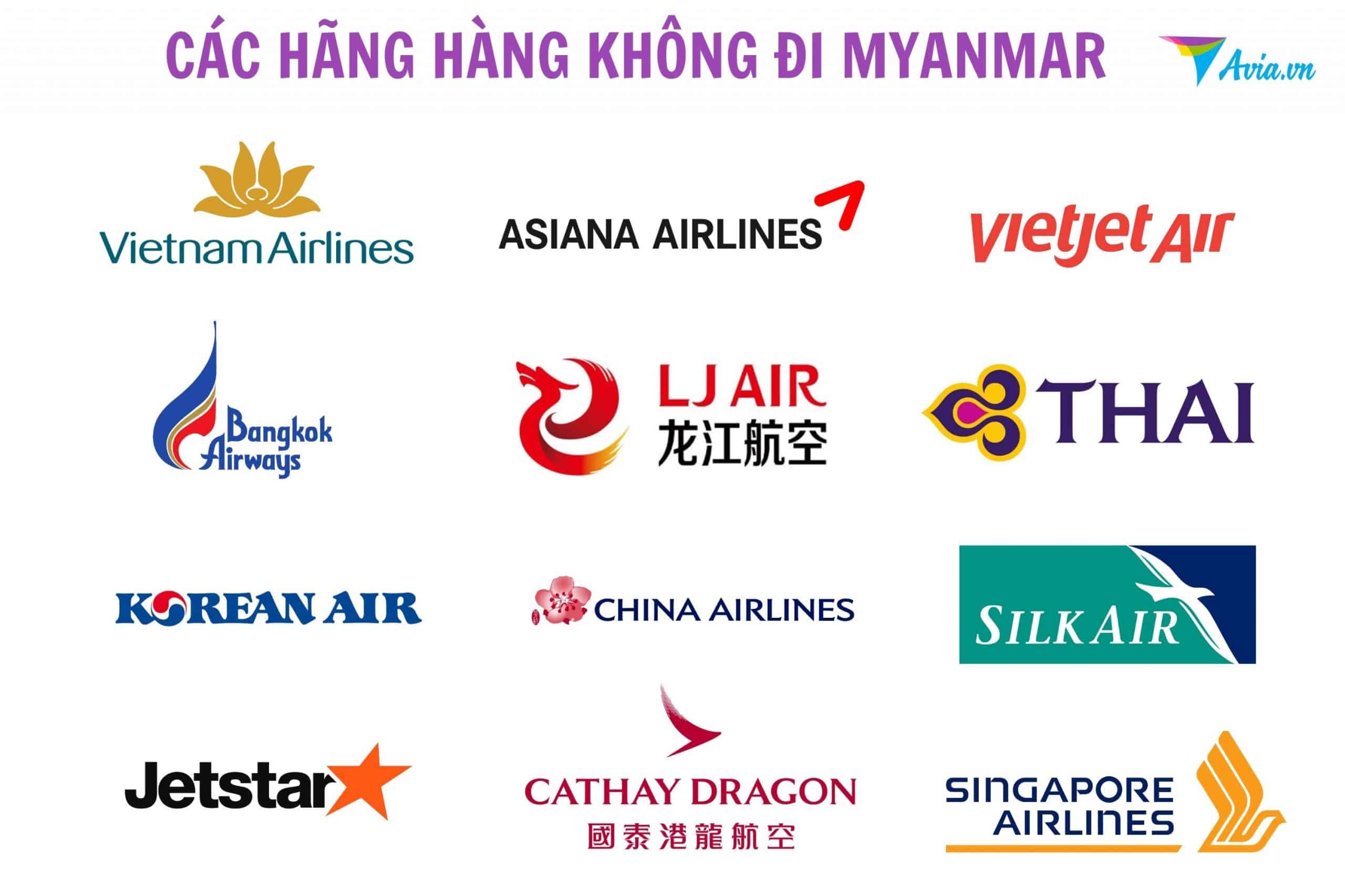 Các hãng hàng không đi Myanmar