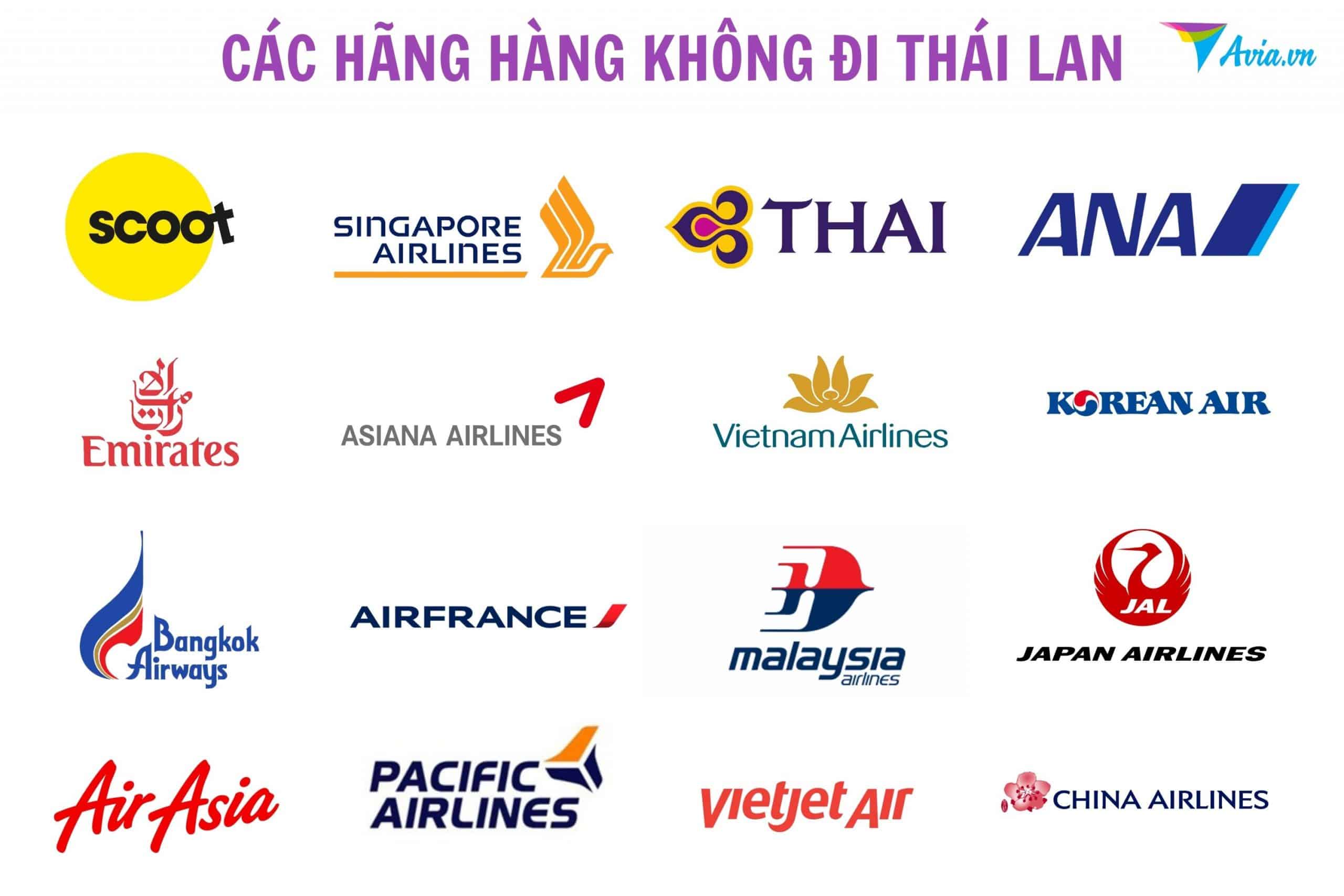 Các hãng hàng không đi Thái Lan
